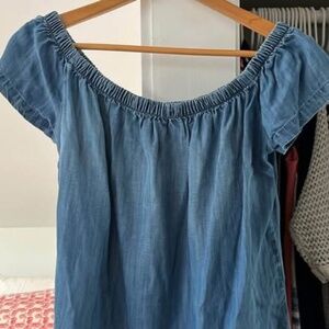 Denim Off the Shoulder Top